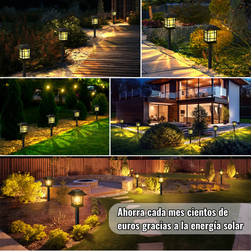 Faro solar de jardín LED - Nuevo modelo 2026
