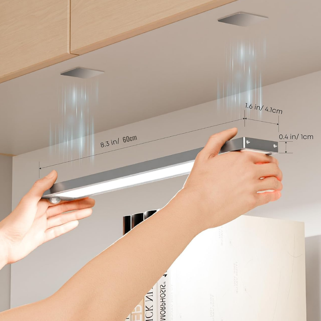 Pack de 2 Luces LED recargables con sensor de movimiento grandes (60cm) - Dekory